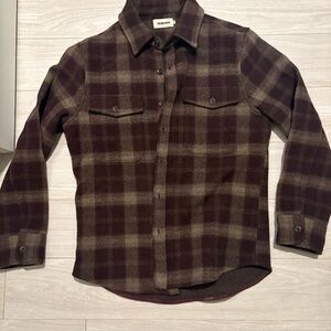 Taylor Stitch - The Maritime Shirt Jacket in Burgundy Plaid Wool - Men’s S / 38